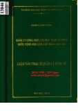 Luận văn Thạc sĩ Quản lý kinh tế: Quản lý công chức tại Mặt trận tổ quốc nước Cộng hòa dân chủ nhân dân Lào