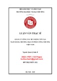 Luận văn Thạc sĩ Quản lý kinh tế: Quản lý công tác huy động vốn tại Ngân hàng thương mại cổ phần Công thương Việt Nam