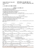 Đề cương ôn tập học kì 1 môn Vật lý lớp 12 năm 2022-2023 - Trường THPT Hai Bà Trưng