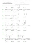 Đề KSCL ôn thi tốt nghiệp THPT năm 2023 môn Toán có đáp án - Trường THPT chuyên KHTN, Hà Nội