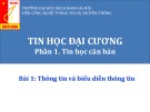 Bài giảng Tin học đại cương (Phần 1): Bài 1.1 - Thông tin và tin học