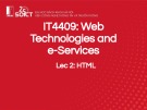 Lecture Web technology and online services: Lesson 2 - HTML