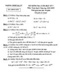 Đề thi học kì 1 môn Toán lớp 8 năm 2022-2023 - Phòng GD&ĐT Ba Vì