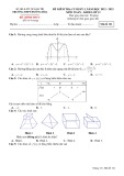 Đề thi học kì 1 môn Toán lớp 12 năm 2022-2023 có đáp án - Trường THPT Hướng Hóa, Quảng Trị