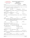 Đề thi học kì 1 môn Toán lớp 12 năm 2022-2023 có đáp án - Trường THPT Phùng Khắc Khoan, Hà Nội
