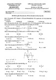 Đề thi học kì 1 môn Toán lớp 12 năm 2022-2023 - Sở GD&ĐT Cần Thơ