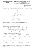 Đề thi học kì 1 môn Toán lớp 12 năm 2022-2023 có đáp án - Sở GD&ĐT Bến Tre