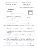 Đề thi giữa học kì 1 môn Toán lớp 12 năm 2022-2023 có đáp án - Trường THPT Bình Chiểu – TP HCM