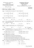Đề thi giữa học kì 1 môn Toán lớp 11 năm 2022-2023 có đáp án - Trường THPT Nguyễn Huệ – Quảng Nam