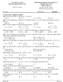 Đề thi giữa học kì 1 môn Toán lớp 11 năm 2022-2023 có đáp án - Trường THPT Hà Huy Tập – Hà Tĩnh