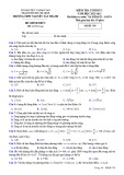 Đề kiểm tra học kì 1 môn Vật lí lớp 12 năm 2022-2023 - Trường THPT Nguyễn Tất Thành (Mã đề 758)