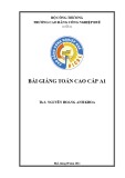 Bài giảng Toán cao cấp A1 - Trường CĐ Công nghiệp Huế