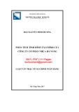 Luận văn Thạc sĩ Tài chính ngân hàng: Phân tích tình hình tài chính của Công ty cổ phần Nhựa Đà Nẵng