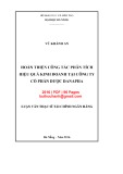 Luận văn Thạc sĩ Tài chính ngân hàng: Hoàn thiện công tác phân tích hiệu quả kinh doanh tại Công ty cổ phần Dược Danapha