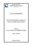 Tóm tắt luận văn Thạc sĩ Tài chính ngân hàng: Phân tích tình hình tài chính của Công ty cổ phần Nhựa Đà Nẵng