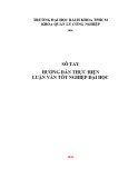 Sổ tay hướng dẫn thực hiện luận văn tốt nghiệp đại học - Trường ĐH Bách Khoa TP. HCM