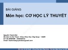 Bài giảng Cơ học lý thuyết (Phần 2): Chương 8