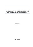 Master's thesis of Applied Science: Accessibility to green space in the Melbourne metropolitan area