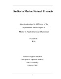 Master's thesis of Applied Science (Chemistry): Studies in marine natural products