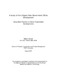 Master's thesis of Applied Science: A study of the Lithgow New Government Office Development: using best practice to deliver sustainable developments