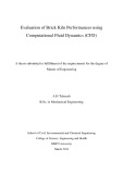 Master's thesis of Engineering: Evaluation of brick kiln performances using computational fluid dynamics (CFD)