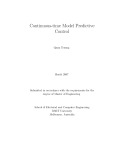 Master's thesis of Engineering: Continuous-time model predictive control