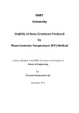 Master's thesis of Engineering: Stability of nano-emulsions produced by phase inversion temperature (PIT) method