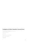 Master's thesis of Arts (Fine Art): Investigations into music composition in surround sound
