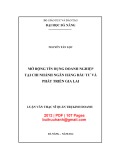 Luận văn Thạc sĩ Quản trị kinh doanh: Mở rộng tín dụng doanh nghiệp tại chi nhánh Ngân hàng Đầu tư và Phát triển Gia Lai