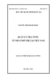 Luận án Tiến sĩ Quản lý công: Quản lý nhà nước về nhà ở đô thị tại Việt Nam