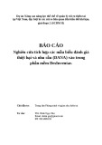 Báo cáo nghiên cứu tích hợp các mẫu biểu đánh giá thiệt hại và nhu cầu (DANA) vào trong phần mềm DesInventar