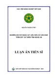 Luận án Tiến sĩ Khoa học đất: Nghiên cứu sử dụng vật liệu hữu cơ cho ngô trên đất cát biển tỉnh Nghệ An