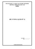 Đề cương ôn tập môn Lịch sử lớp 12 (KHTN) năm 2021-2022 - Trường THPT Đào Sơn Tây