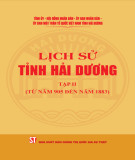 Ebook Lịch sử tỉnh Hải Dương, Tập 2 (từ năm 905 đến năm 1883): Phần 1