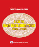 Ebook Lịch sử Đảng bộ xã Hưng Thịnh (1954-2015): Phần 1