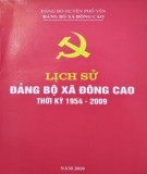 Ebook Lịch sử Đảng bộ xã Đông Cao (1954-2009): Phần 1