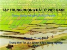 Bài giảng Tập trung ruộng đất ở Việt Nam: Thực trạng và gợi ý chính sách