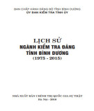 Ebook Lịch sử ngành kiểm tra Đảng tỉnh Bình Dương (1975-2015): Phần 2