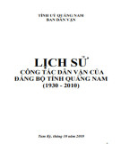 Ebook Lịch sử công tác dân vận của Đảng bộ tỉnh Quảng Nam (1930-2010): Phần 2