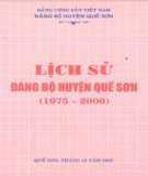 Ebook Lịch sử Đảng bộ huyện Quế Sơn (1975-2000): Phần 1