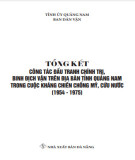 Ebook Tổng kết công tác đấu tranh chính trị, binh địch vận trên địa bàn tỉnh Quảng Nam trong cuộc kháng chiến chống Mỹ, cứu nước (1954-1975)