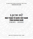 Ebook Lịch sử mặt trận tổ quốc Việt Nam tỉnh Quảng Nam (1930-2015): Phần 1