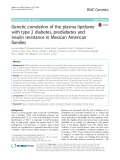 Genetic correlation of the plasma lipidome with type 2 diabetes, prediabetes and insulin resistance in Mexican American families