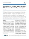Development and evaluation of male-only strains of the Australian sheep blowfly, Lucilia cuprina