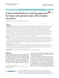 A forest-based feature screening approach for large-scale genome data with complex structures