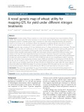 A novel genetic map of wheat: utility for mapping QTL for yield under different nitrogen treatments