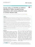 Genetic effects of PDGFRB and MARCH1 identified in GWAS revealing strong associations with semen production traits in Chinese Holstein bulls