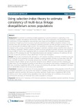 Using selection index theory to estimate consistency of multi-locus linkage disequilibrium across populations