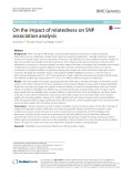 On the impact of relatedness on SNP association analysis