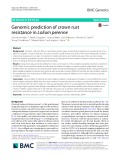Genomic prediction of crown rust resistance in Lolium perenne